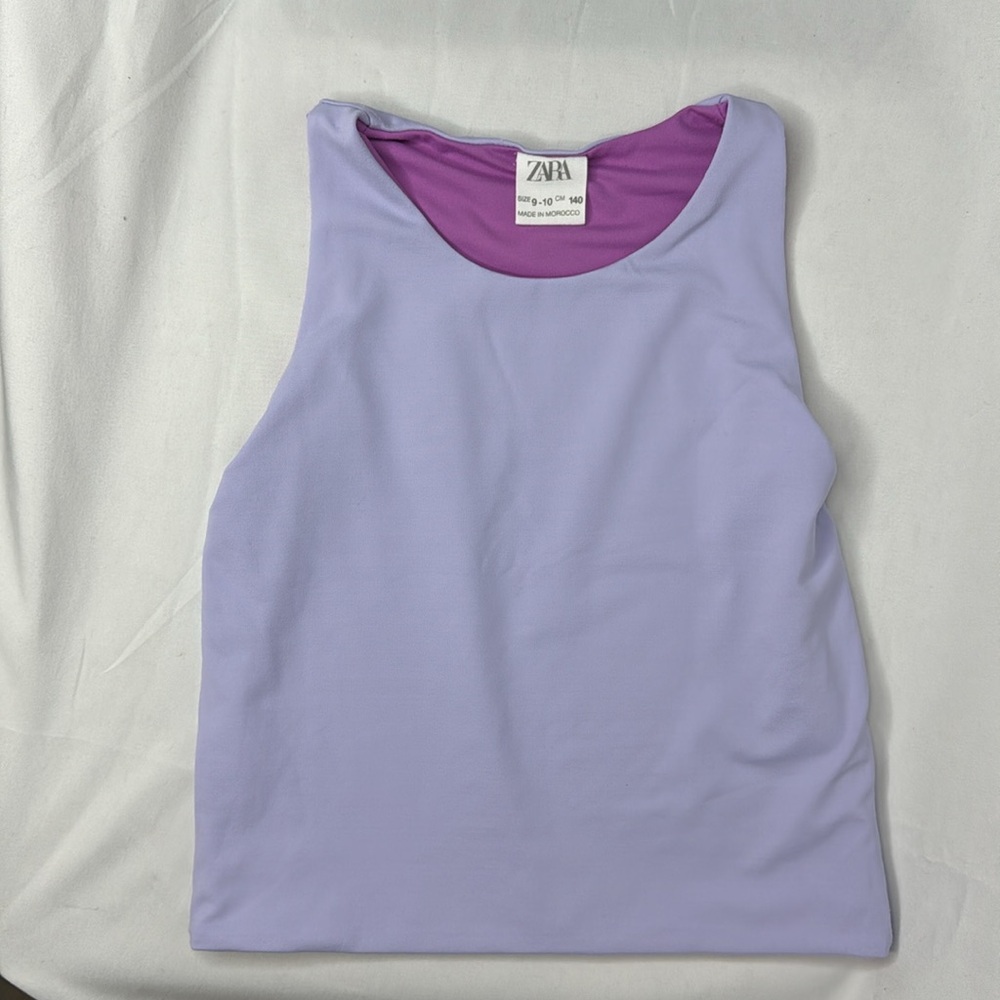 Zara Kids Lavender and Purple Reversible Tank Top Size 9-10